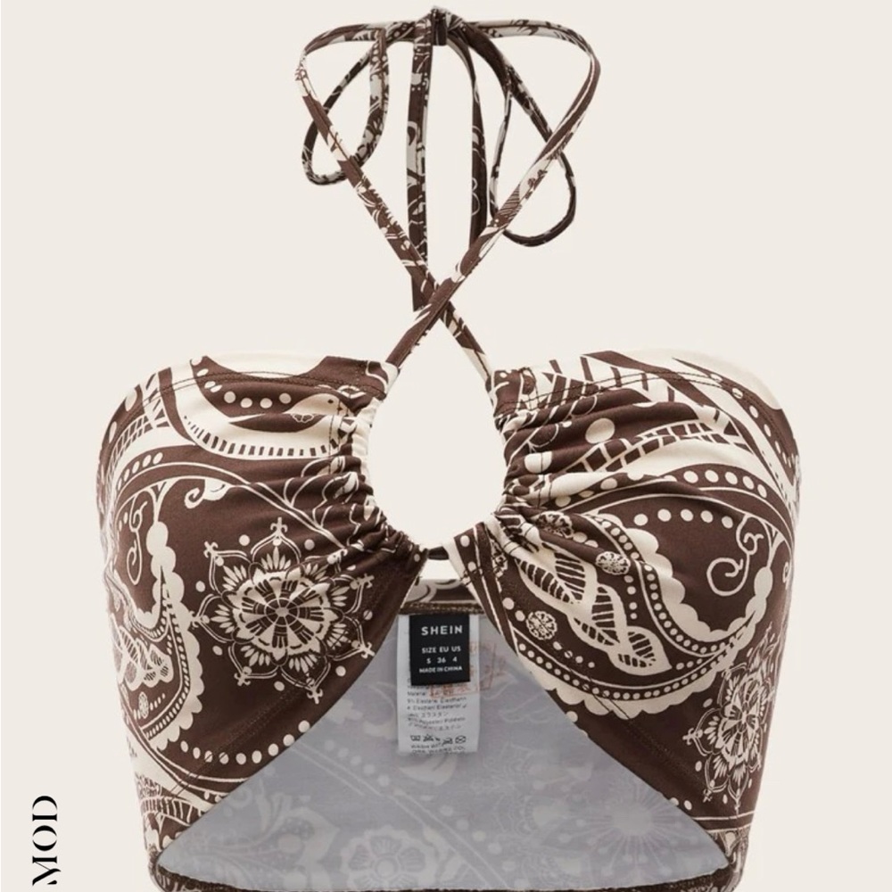 floral print halter top